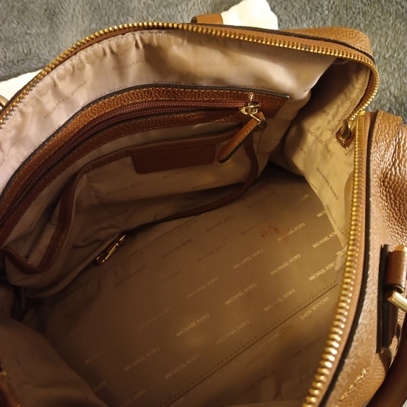 Michael Kors Brown/Tan Leather Satchel - Picture 10 of 13
